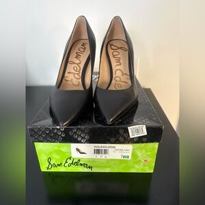 Sam Edelman Black Leather Heels